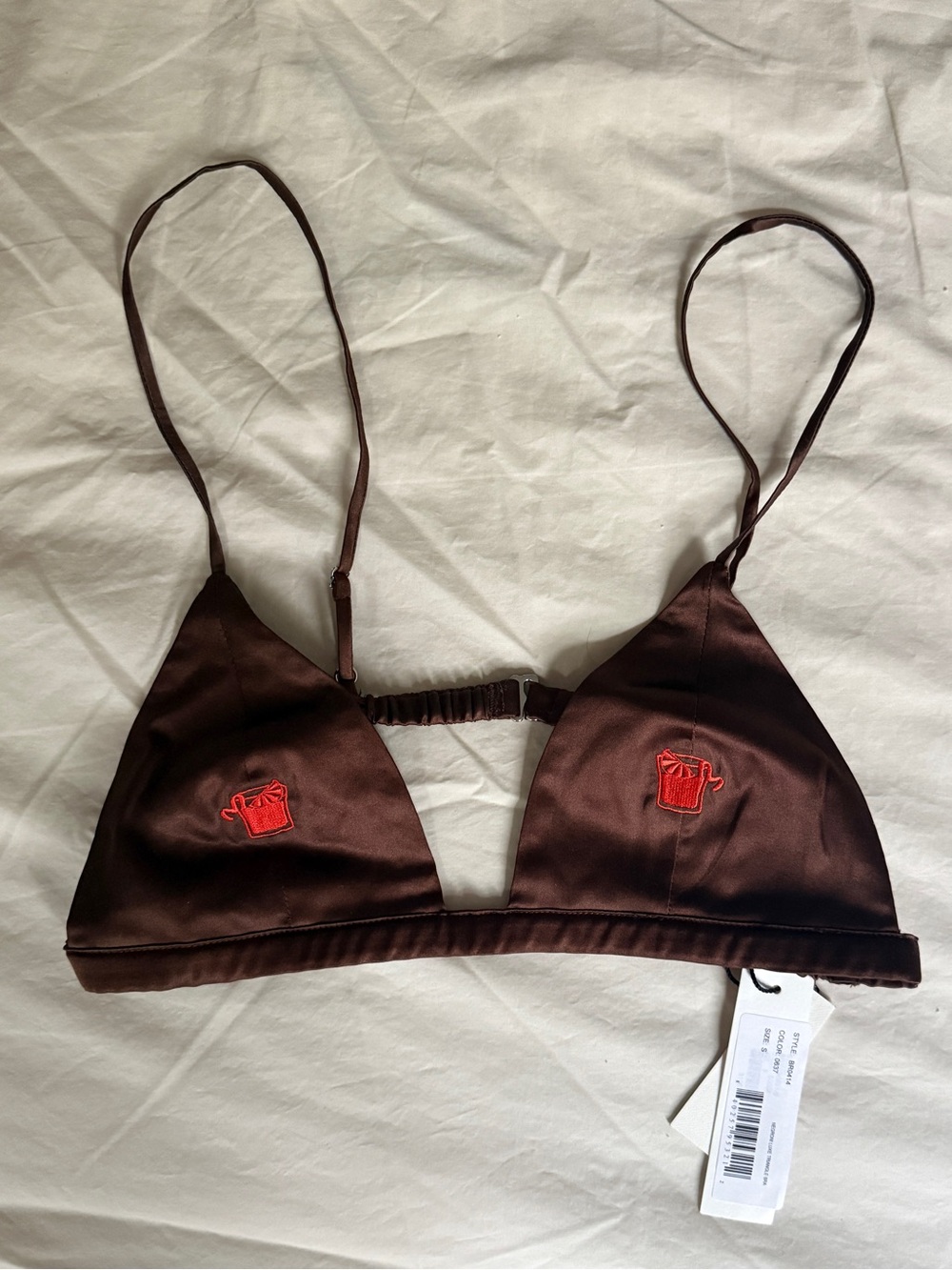Cocoa Negroni Embroidered Luxe Triangle Bra